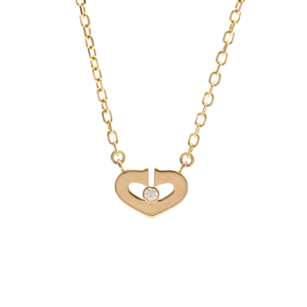 CARTIER 18k Gold Diamond Heart Necklace